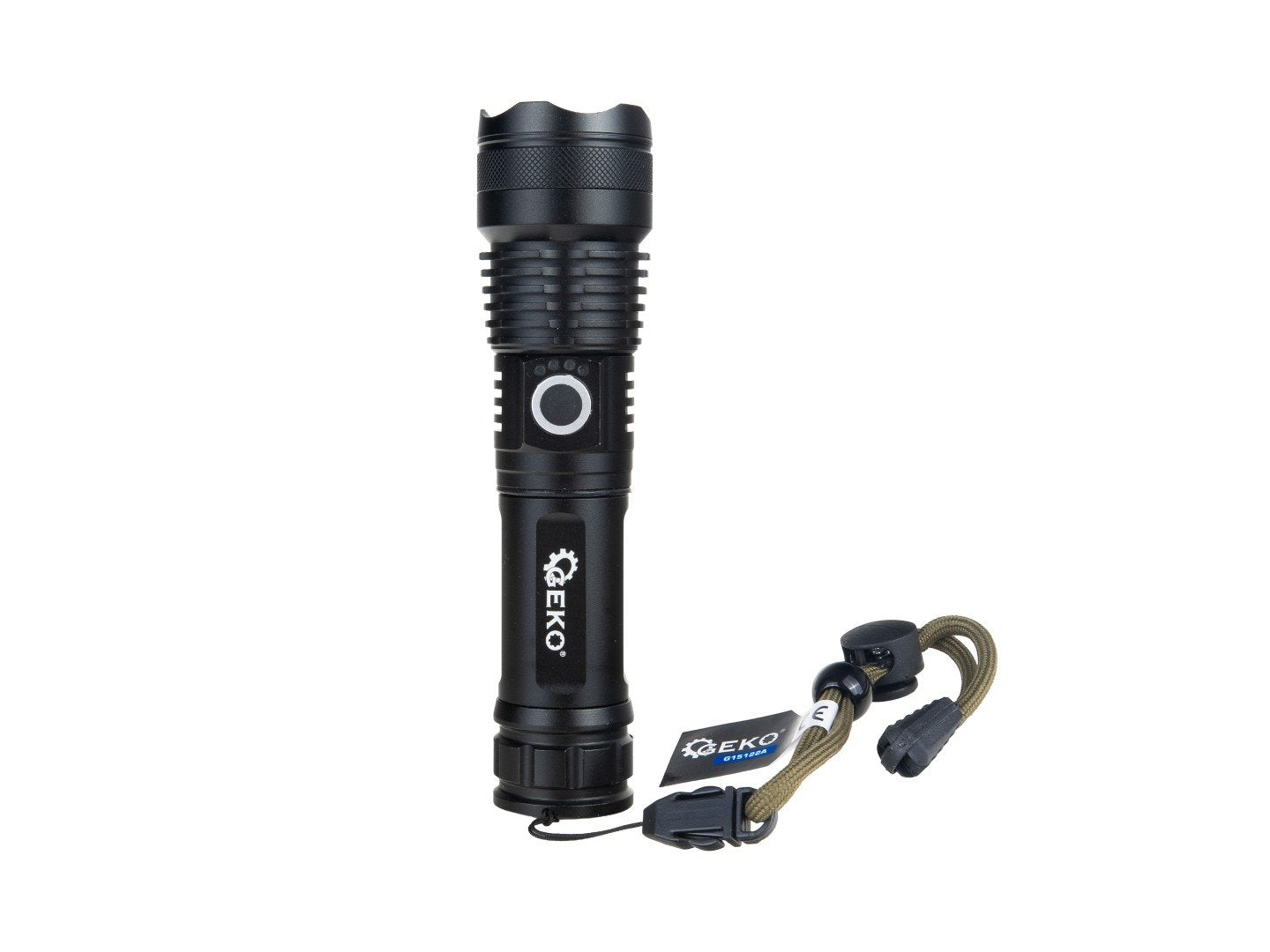 Tactical flashlight LED XHP50 15W 1800mAh 1500lm IPX3 – display box – Pack of 12