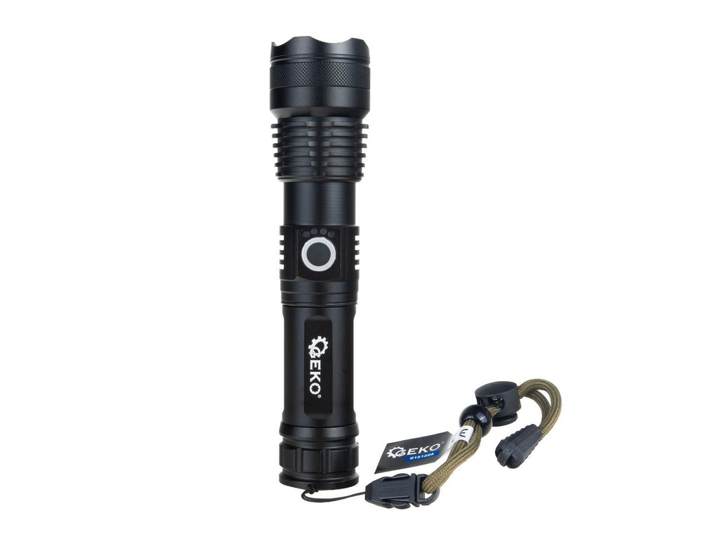 Tactical flashlight LED XHP50 15W 1800mAh 1500lm IPX3 – display box – Pack of 12