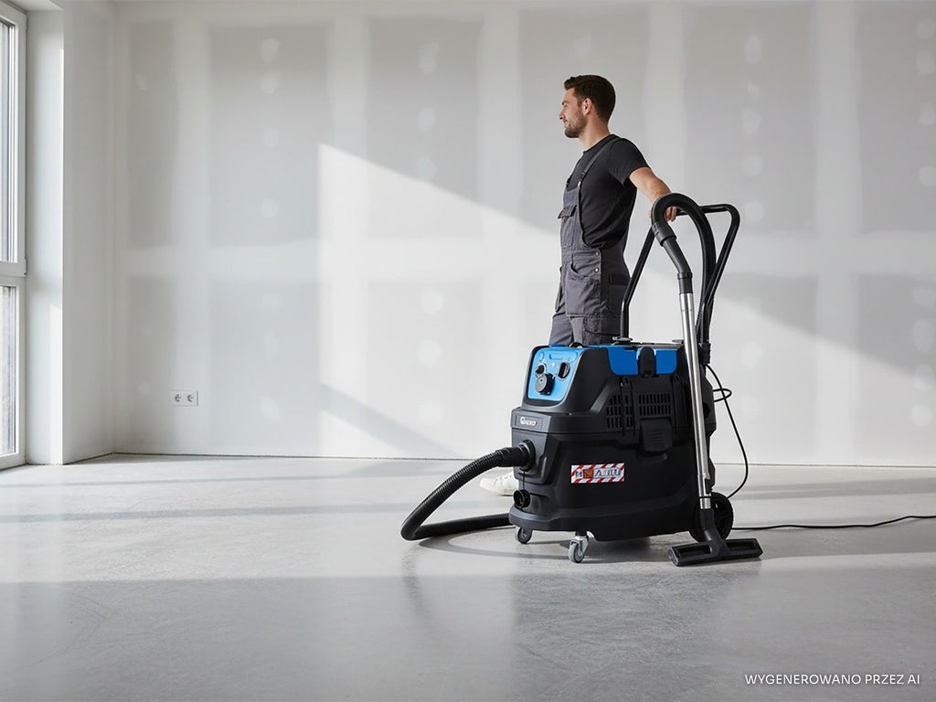 1600 W industrial vacuum cleaner with automatic filter cleaning