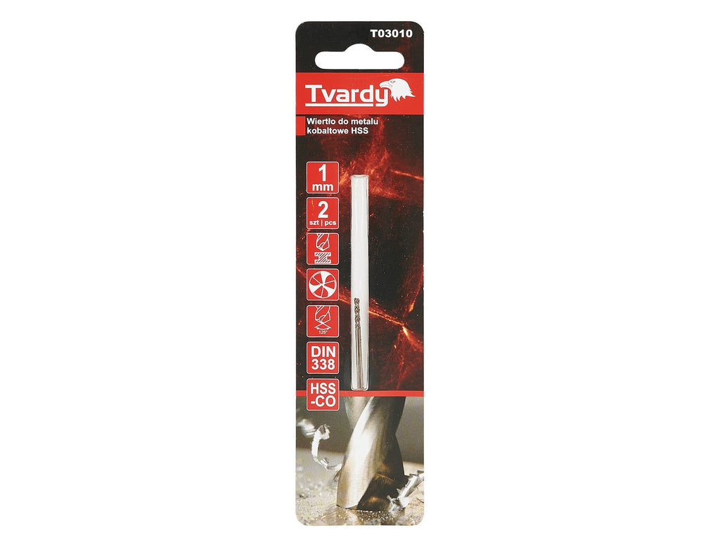 HSS M35 Cobalt Drill, 1 mm, Sharp