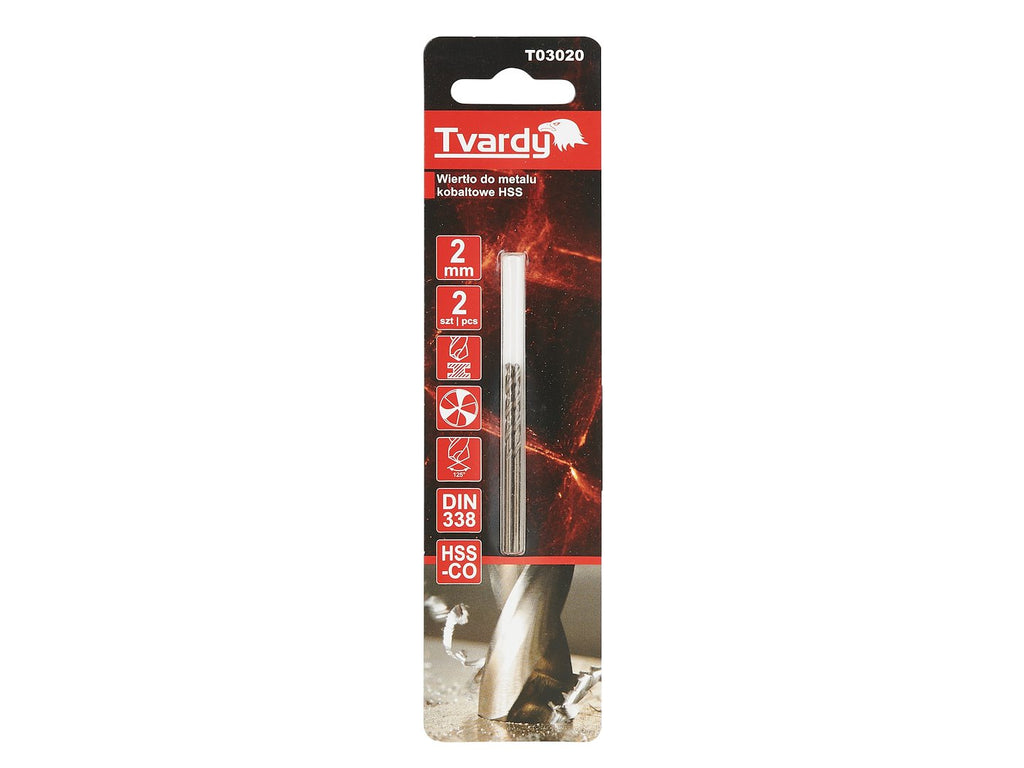 HSS M35 Cobalt Drill, 2 mm (sharp)