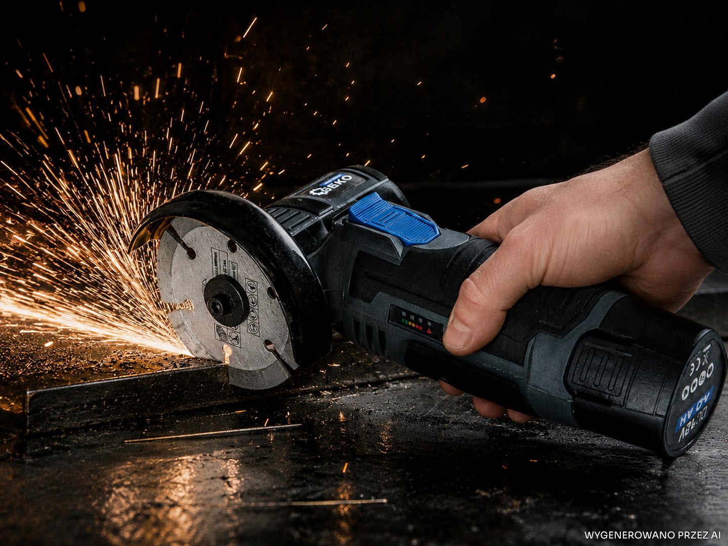 12V 76mm cordless brushless angle grinder 2x2.0Ah