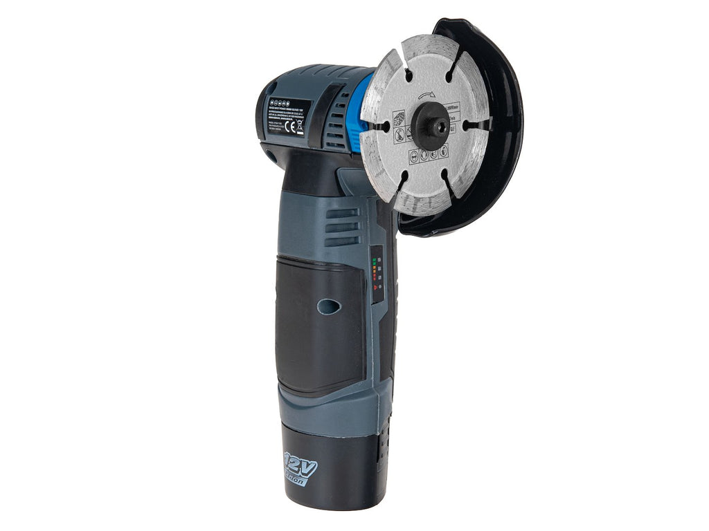 12V 76mm cordless brushless angle grinder 2x2.0Ah