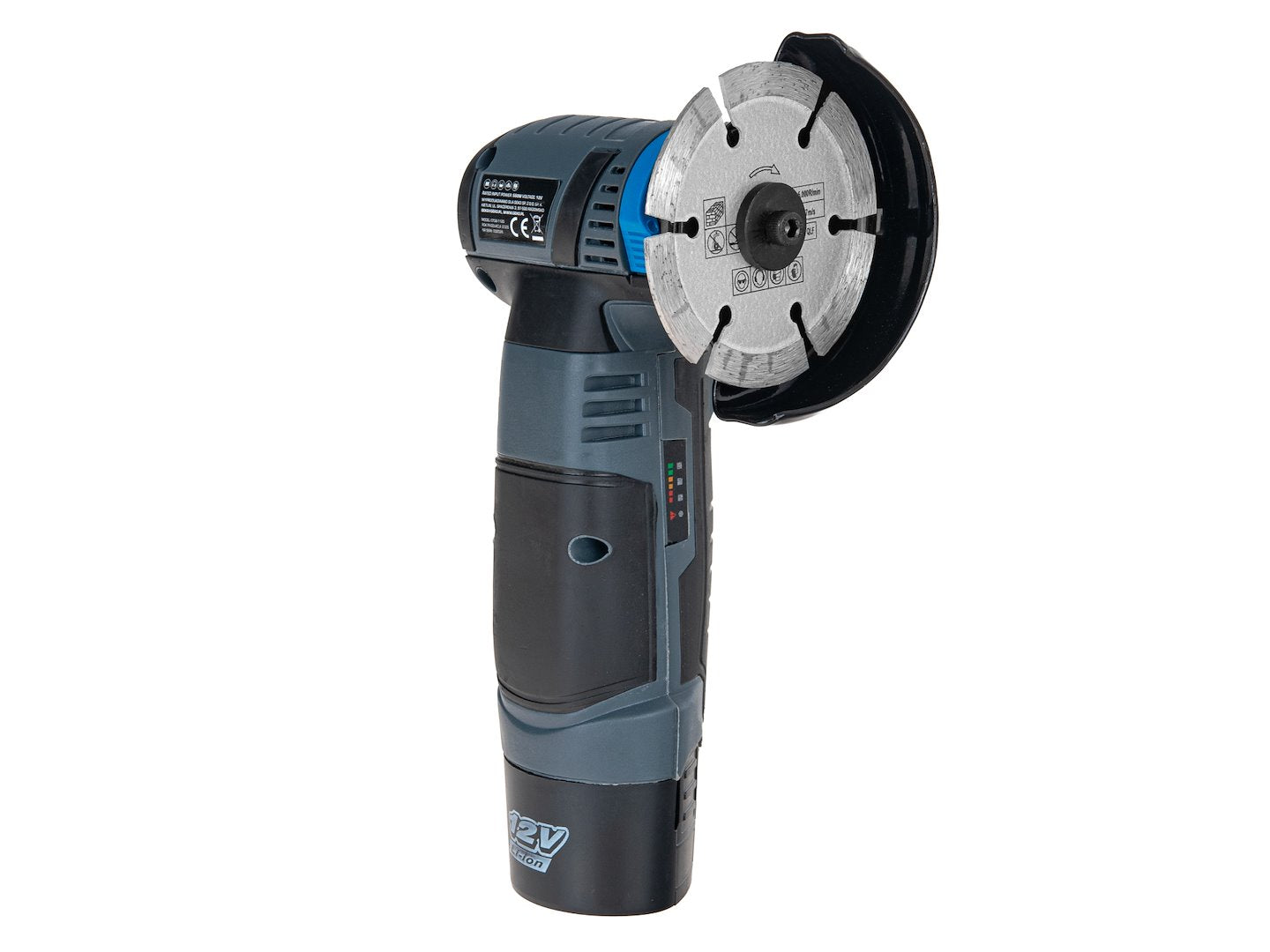 12V 76mm cordless brushless angle grinder 2x2.0Ah