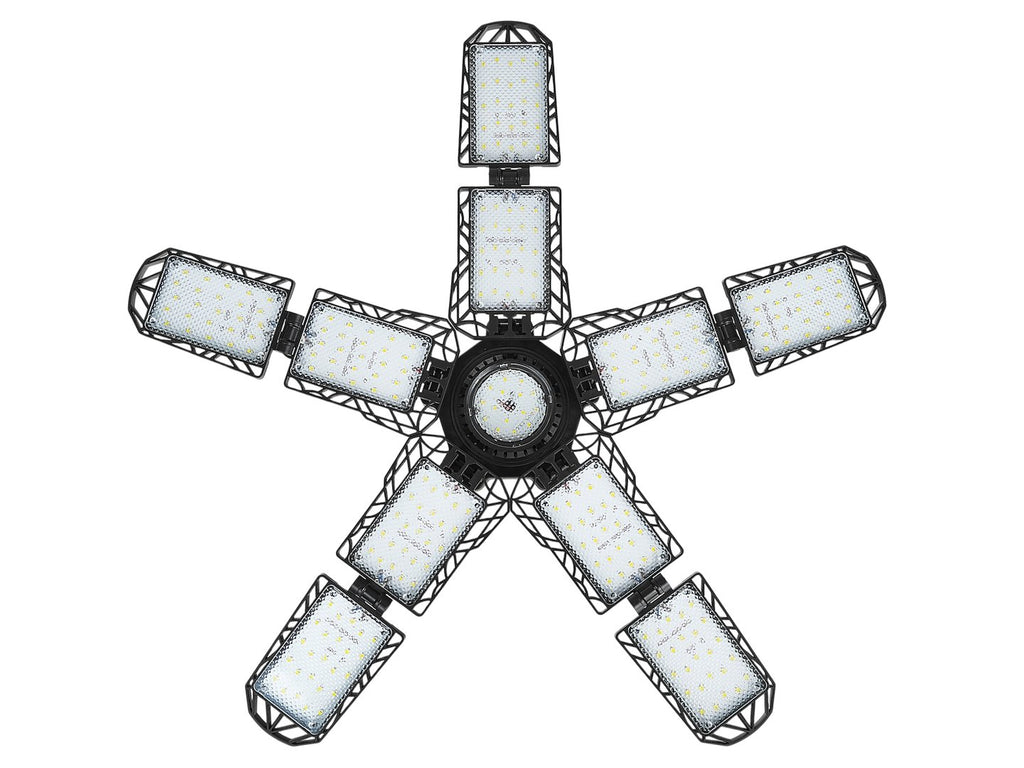 Folding LED E27 ceiling workshop lamp 120W 6000LM 6500K
