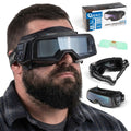 Auto-darkening welding goggles
