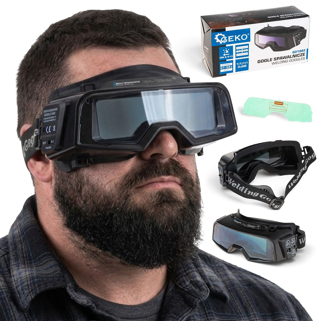 Auto-darkening welding goggles
