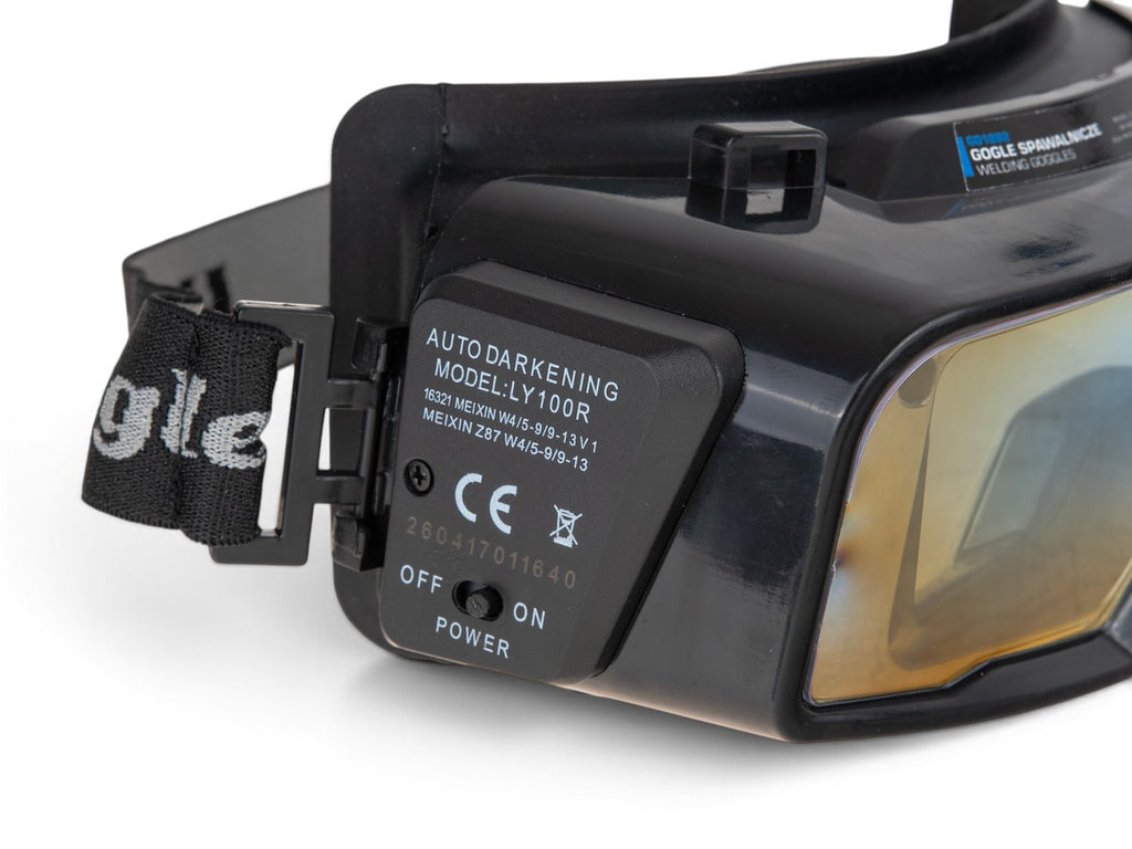 Auto-darkening welding goggles