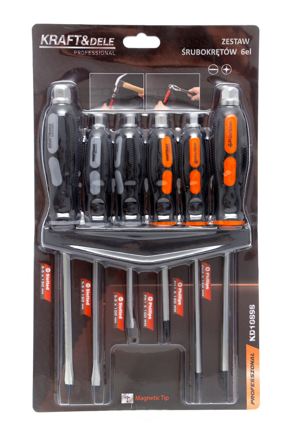 6-piece pry bar screwdriver set KD10898 (D16)