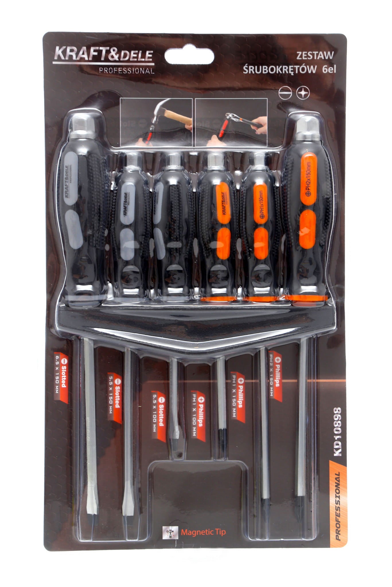 6-piece pry bar screwdriver set KD10898 (D16)