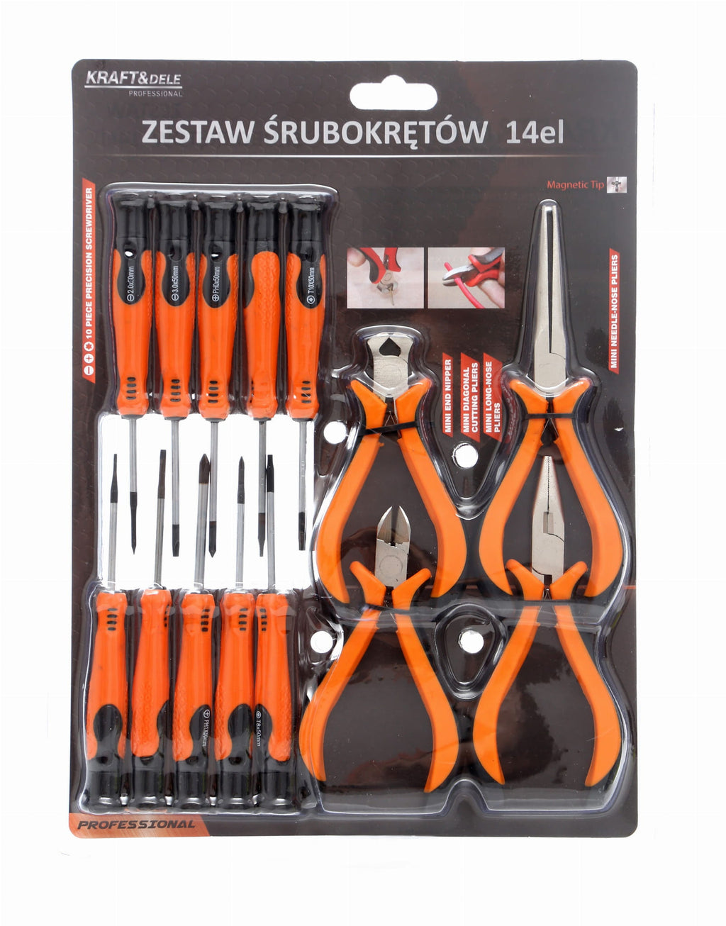 14-piece screwdriver and pliers set. KD10894 (C4)