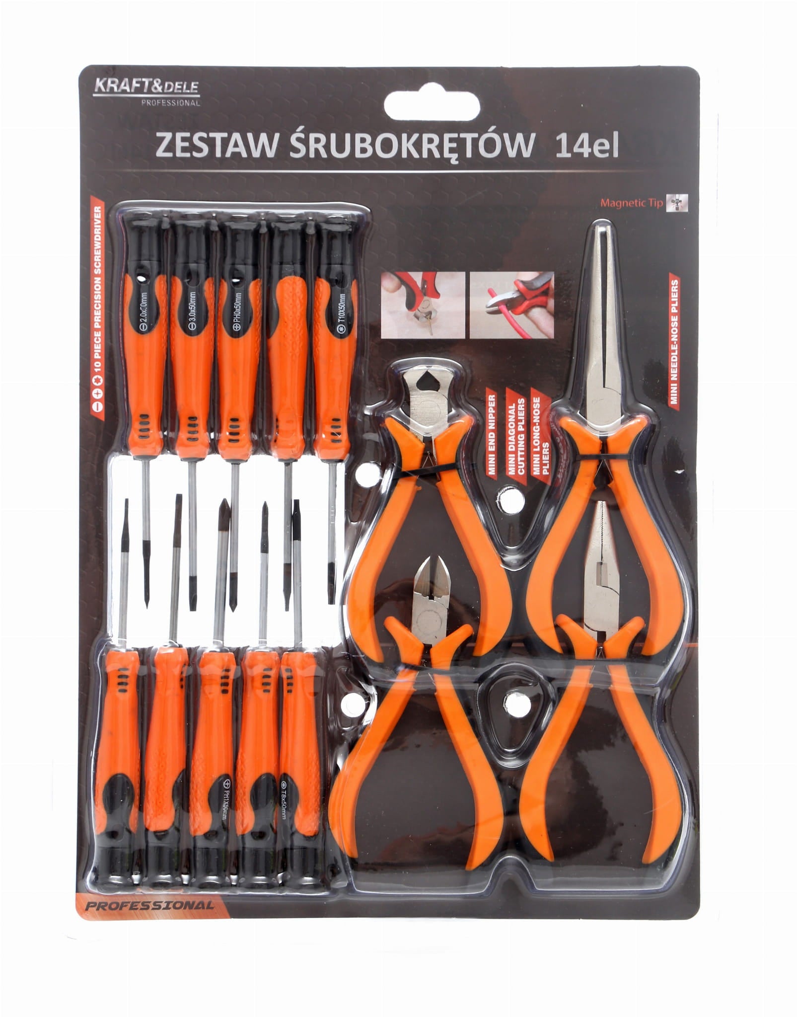 14-piece screwdriver and pliers set. KD10894 (C4)