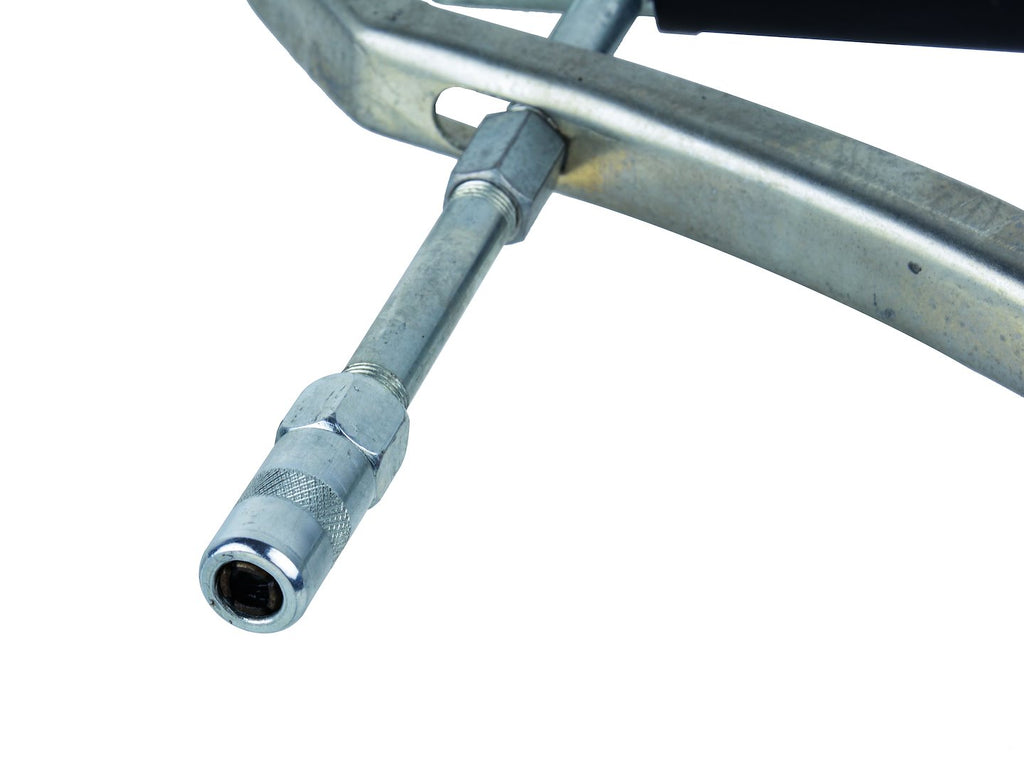 Pistol-grip Grease Gun Kit with Metal Pipe, Rubber Hose and Grease Coupler