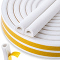 Self-adhesive EPDM D-type seal for windows and doors – 9x7.5 mm, 100 m, white