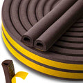 Self-adhesive EPDM D-profile seal for windows and doors, 9 x 7.5 mm, 100 m, brown