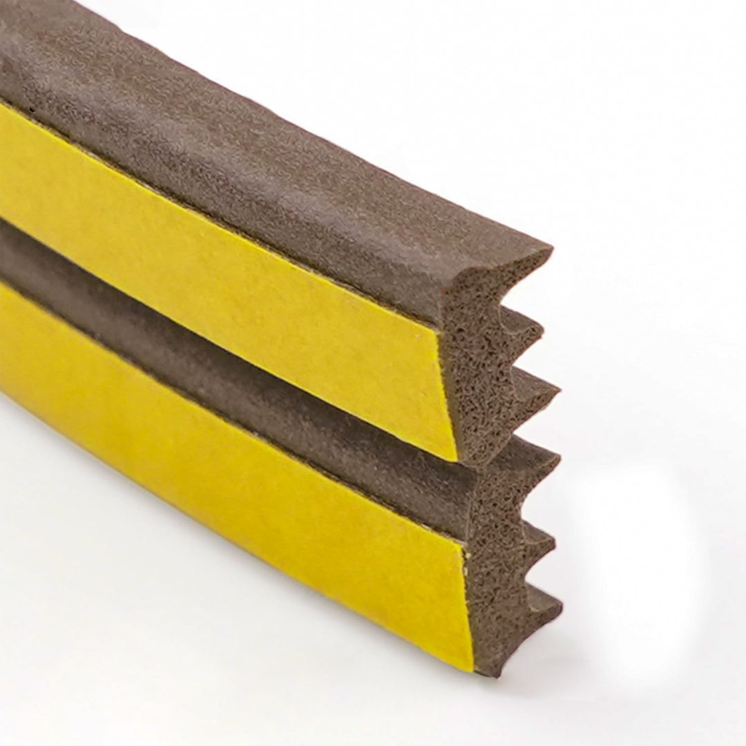 Self-adhesive EPDM seal for windows and doors, Type E, 9x4 mm, 150 m, white