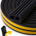 Self-adhesive EPDM Type E seal for windows and doors, 15x8 mm, 50 m, black
