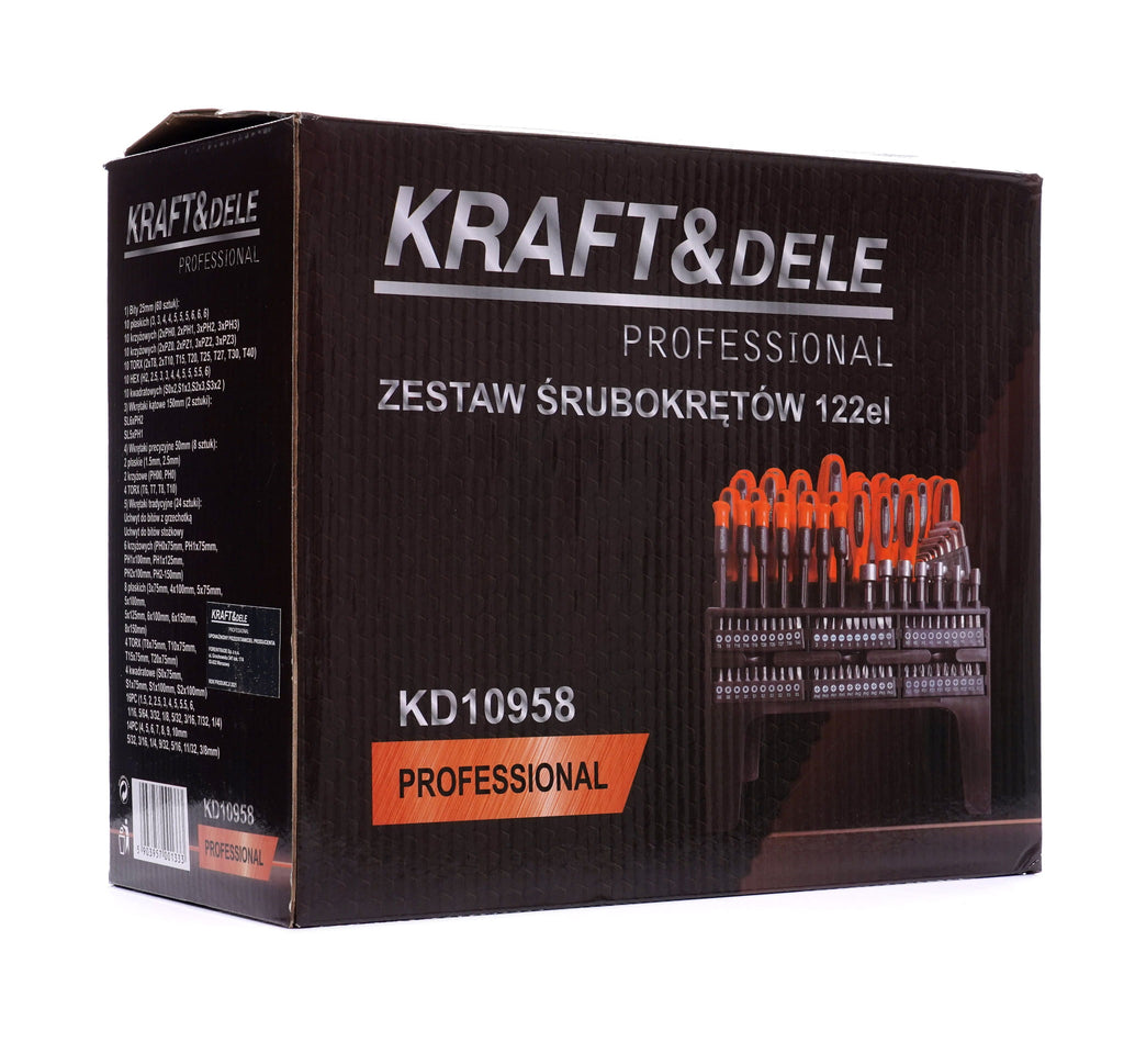 Screwdriver and bit set 122 pcs. KD10958 (D11)