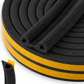 Self-adhesive seal for windows and doors, EPDM type P, 9x5.5mm, 100m, black