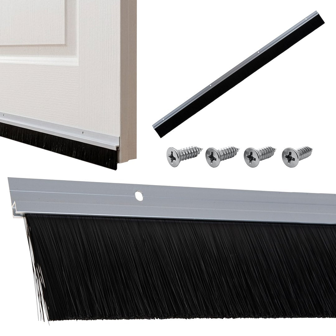Aluminium brush strip 6x100 cm