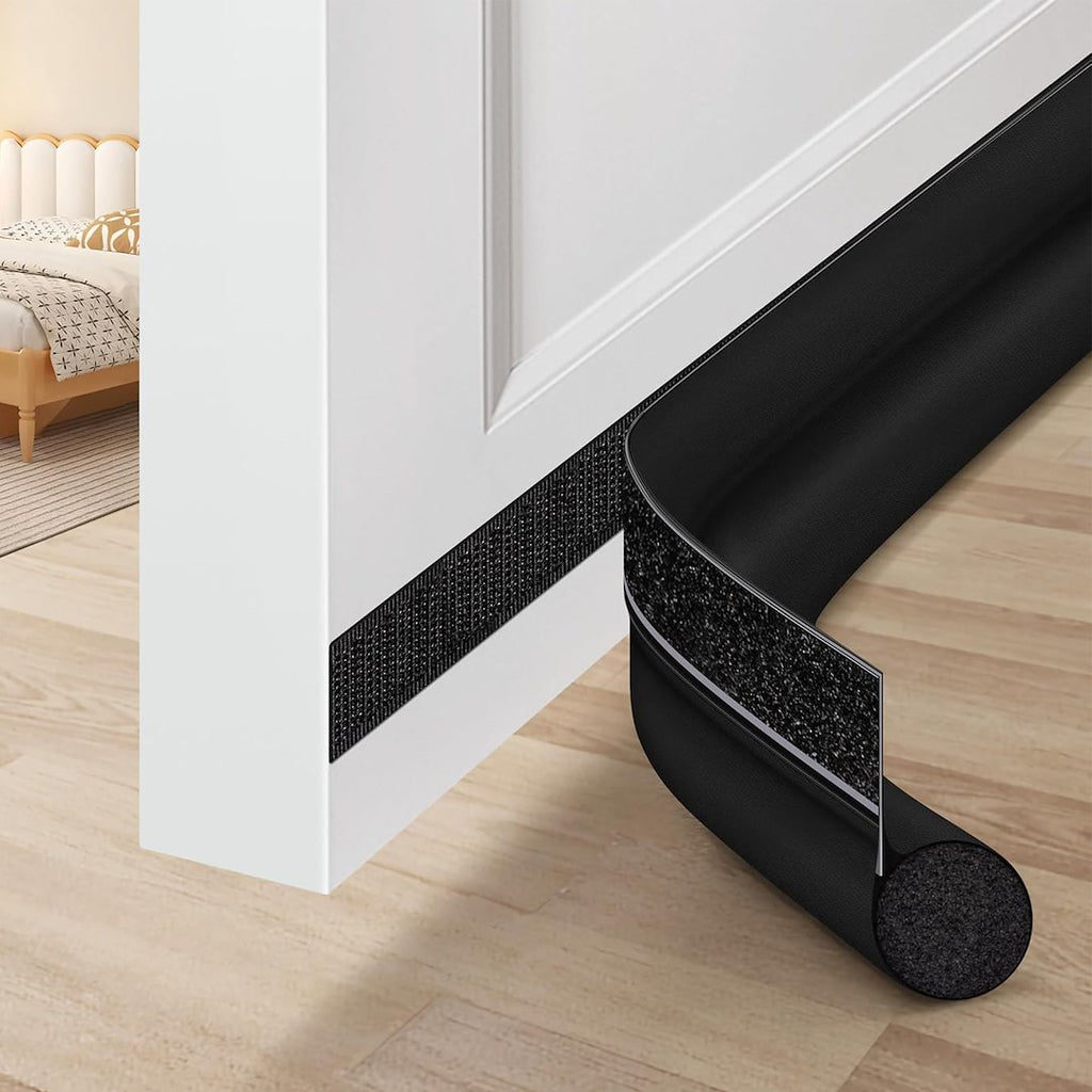 Anti-draft foam Velcro seal for doors, black