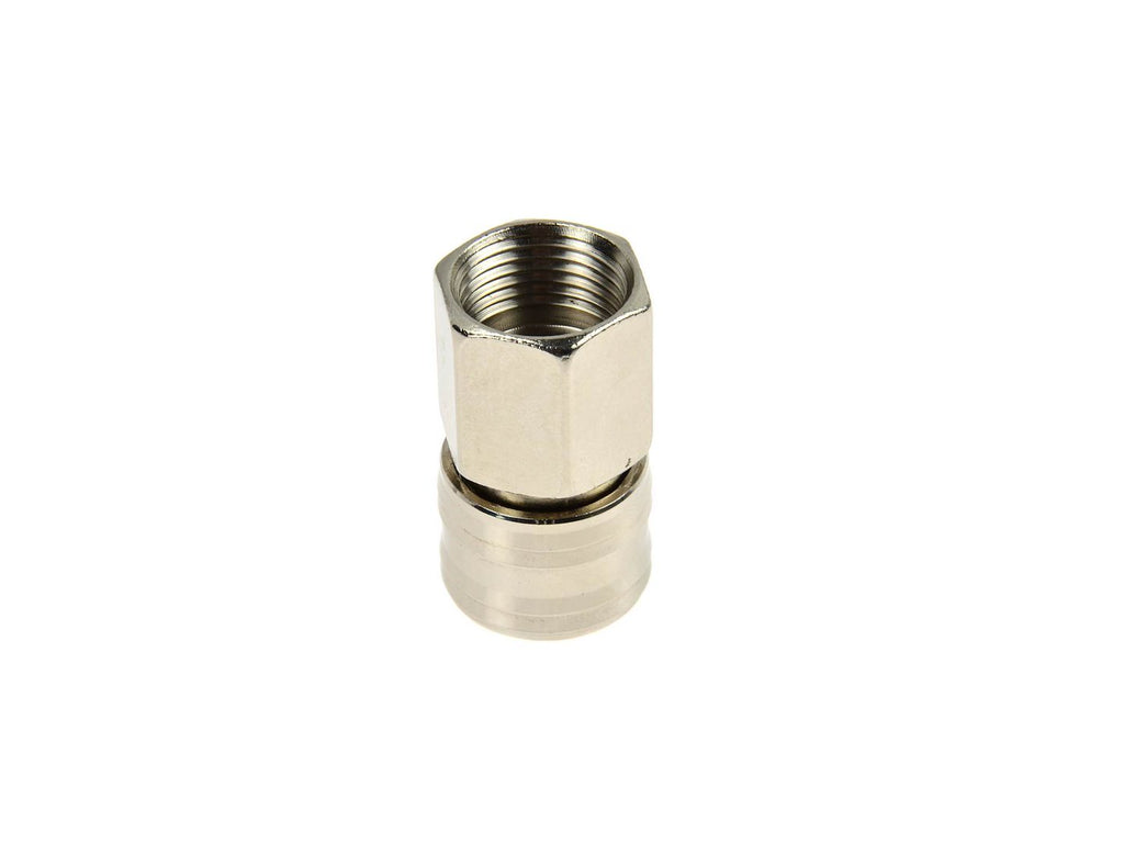 Steel Straight Female Coupler, 1/2" Thread