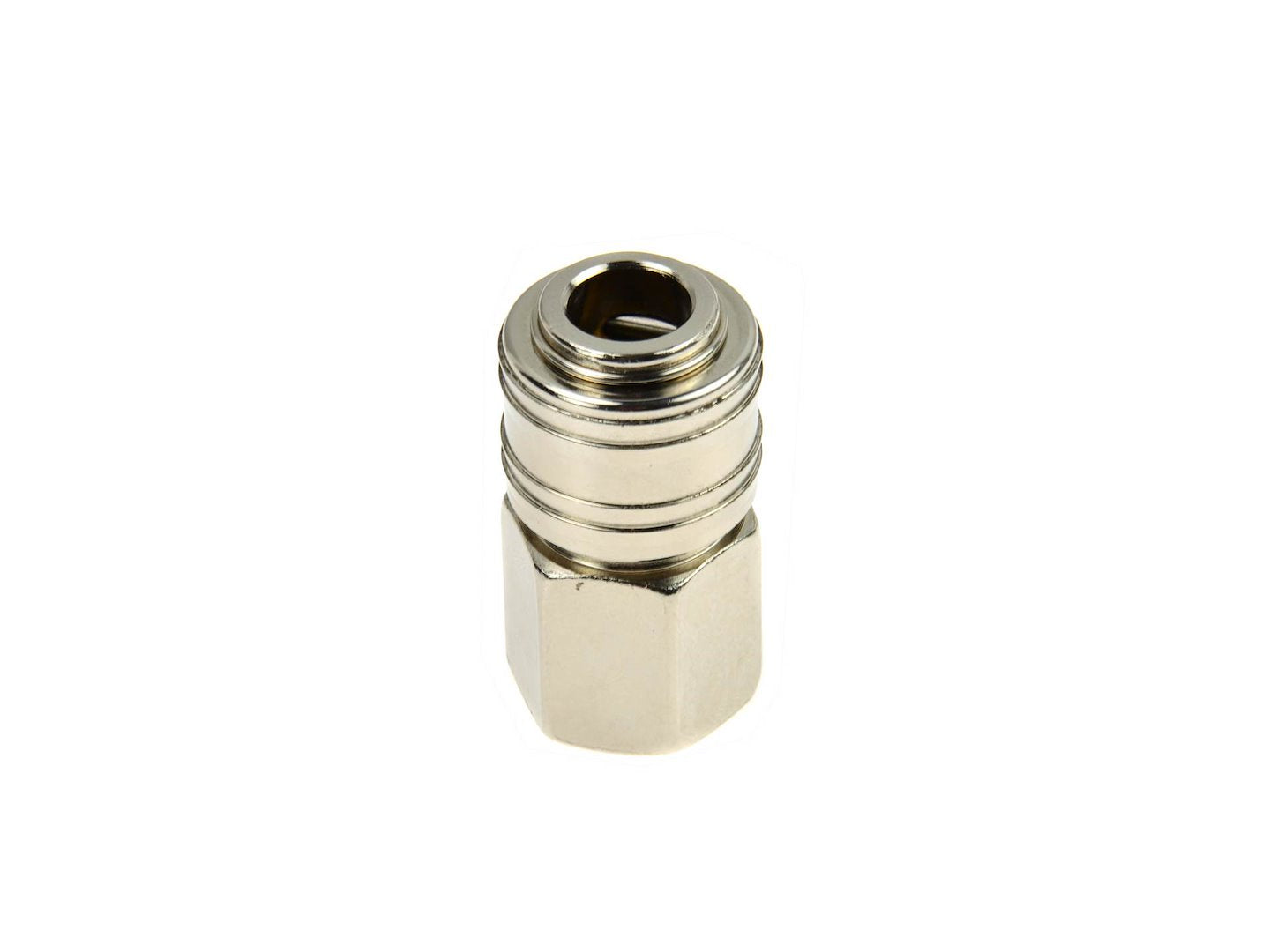 Steel Straight Female Coupler, 1/2" Thread