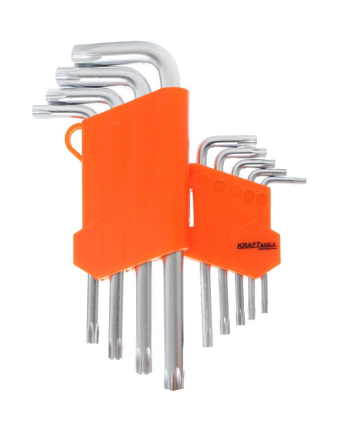 9-osaline tähekujuliste kuuskantvõtmete komplekt KD10295 (VB10)
