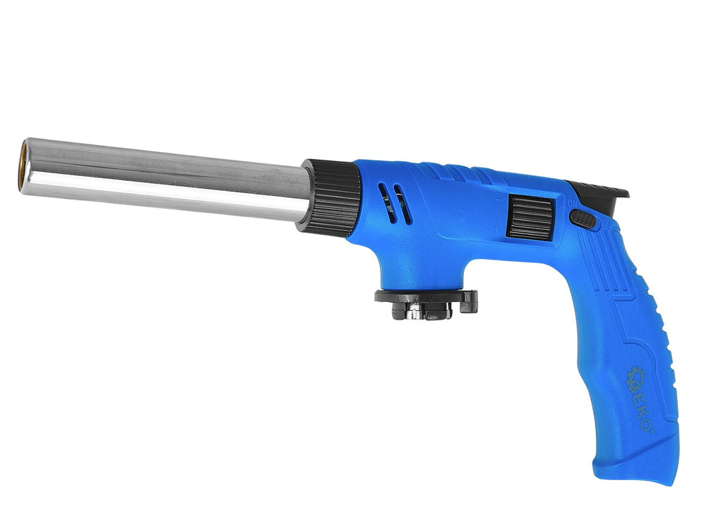 Auto-ignition gas torch body, 360° - butane burner with long nozzle