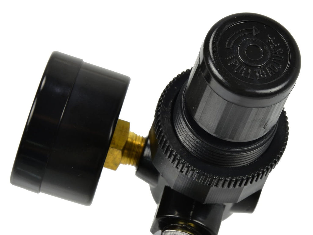 HVLP Spray Gun Air Regulator with Pressure Gauge and Diaphragm Control, 0-12 BAR (0-180 PSI), 1/4" Thread