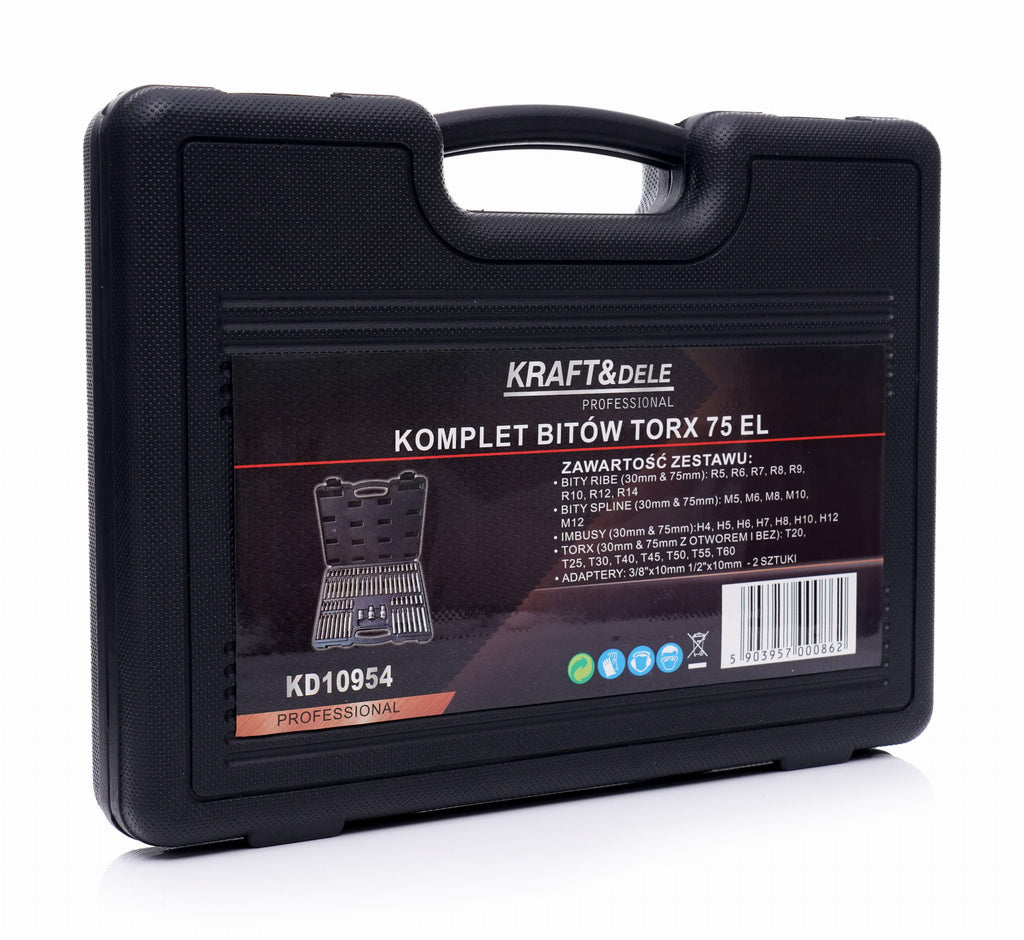 KRAFT&DELE Torx-otsikute komplekt, 75-osaline KD10954 (C7)