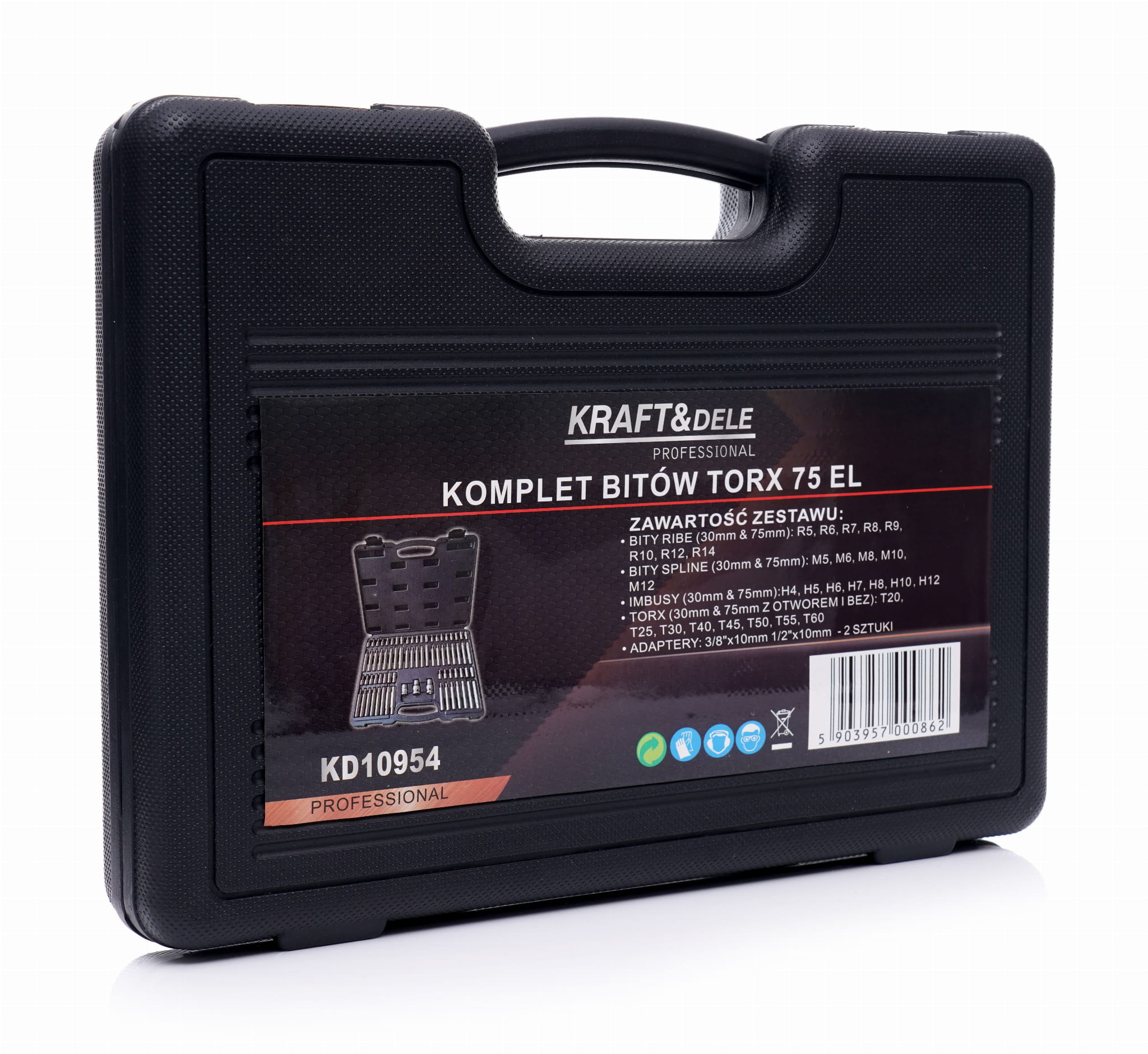 KRAFT&DELE Torx-otsikute komplekt, 75-osaline KD10954 (C7)