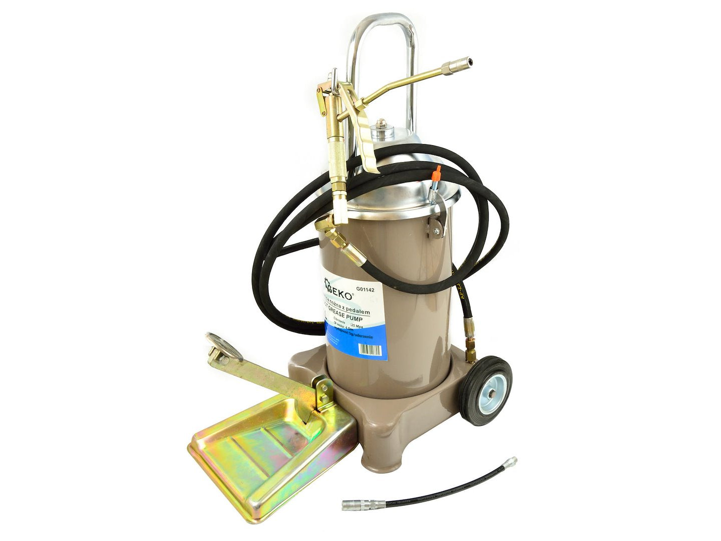 Foot-Operated Grease Pump 12L with 4m Hose and Gun