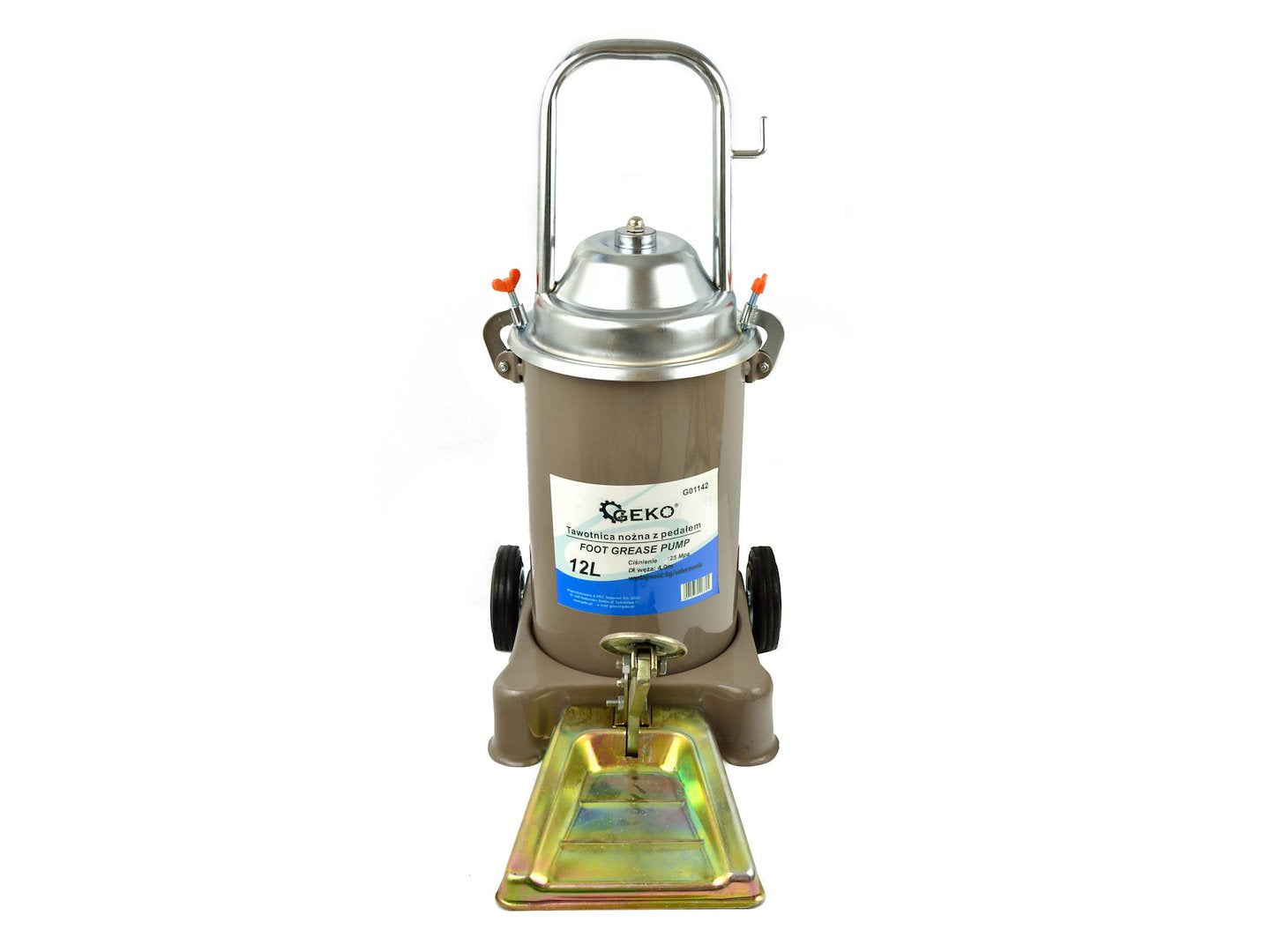 Foot-Operated Grease Pump 12L with 4m Hose and Gun