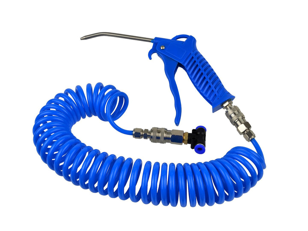 Air Duster Gun Set — 120 mm Steel Nozzle, 5 m Coil Hose
