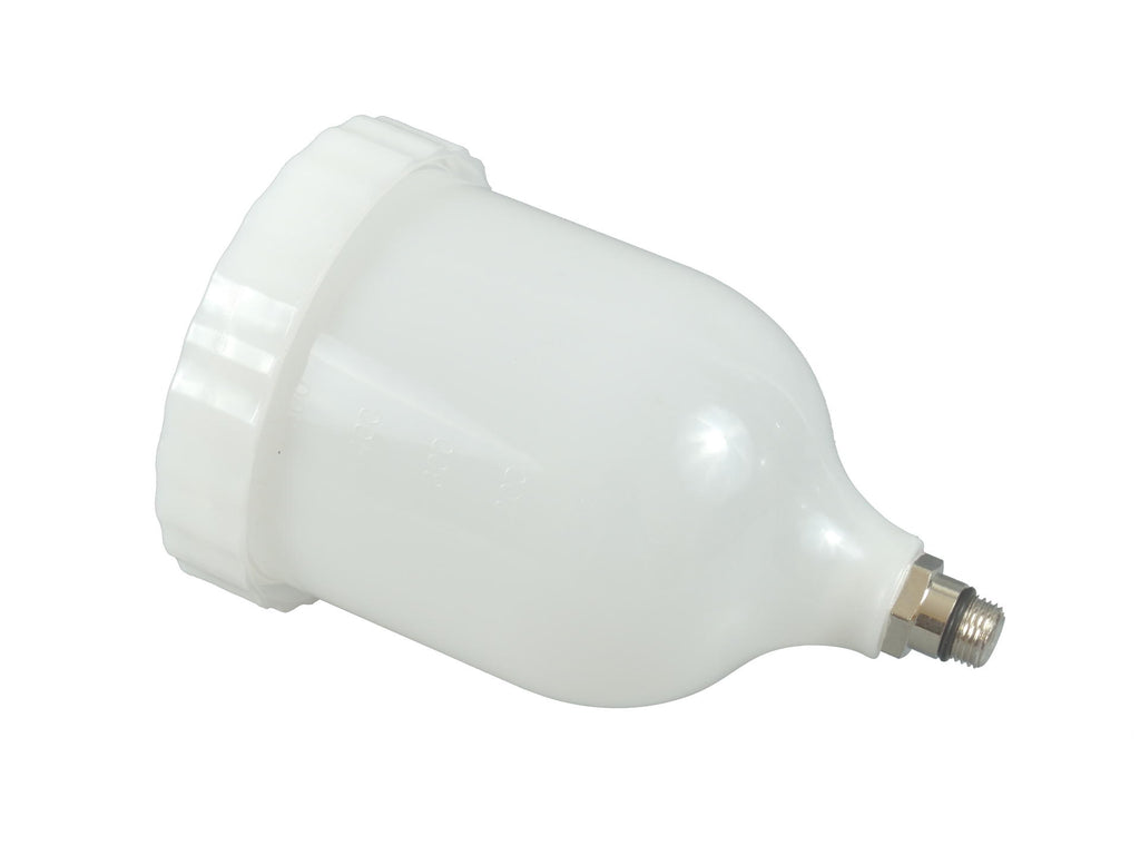 Plastic Replacement Cup for Paint Spray Gun, 600 ml, External Thread