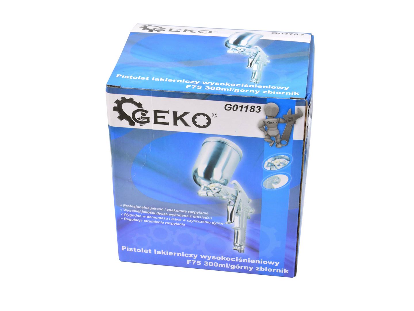 Spray gun with 300cc cup and upper tank
