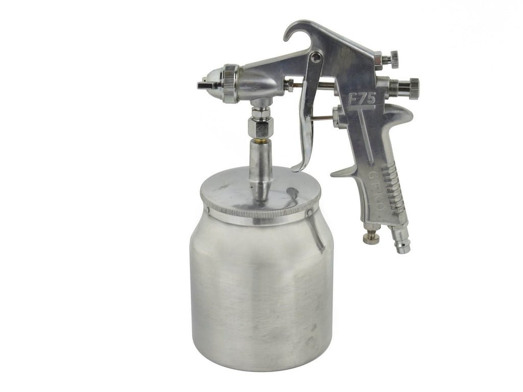 High-performance, siphon-fed HVLP spray gun with 750 ml suction cup