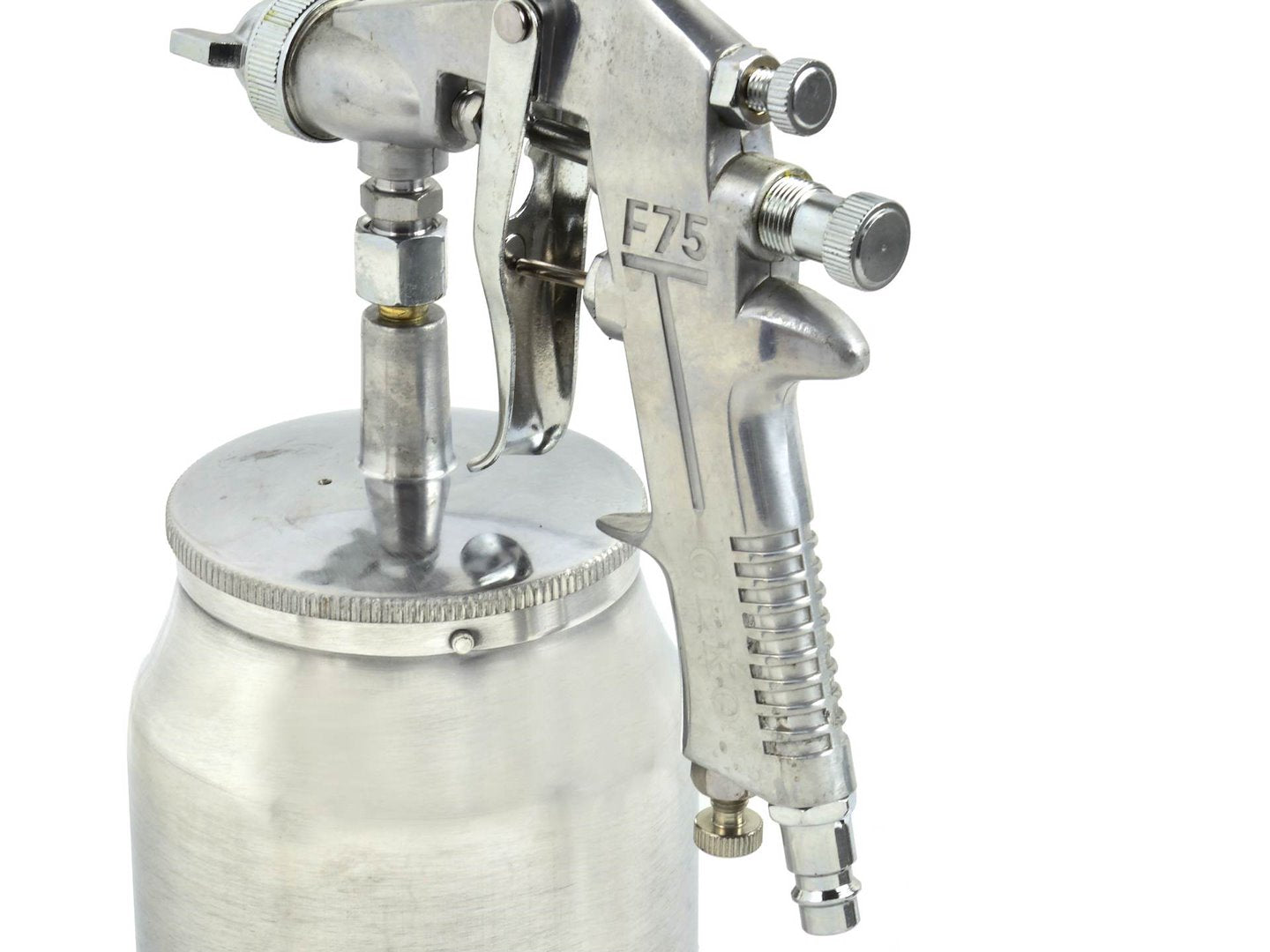 High-performance, siphon-fed HVLP spray gun with 750 ml suction cup