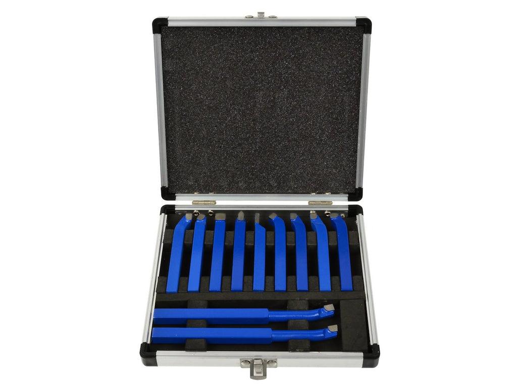 Carbide-tipped Lathe Tool Set, 11 pcs, 8x8 mm