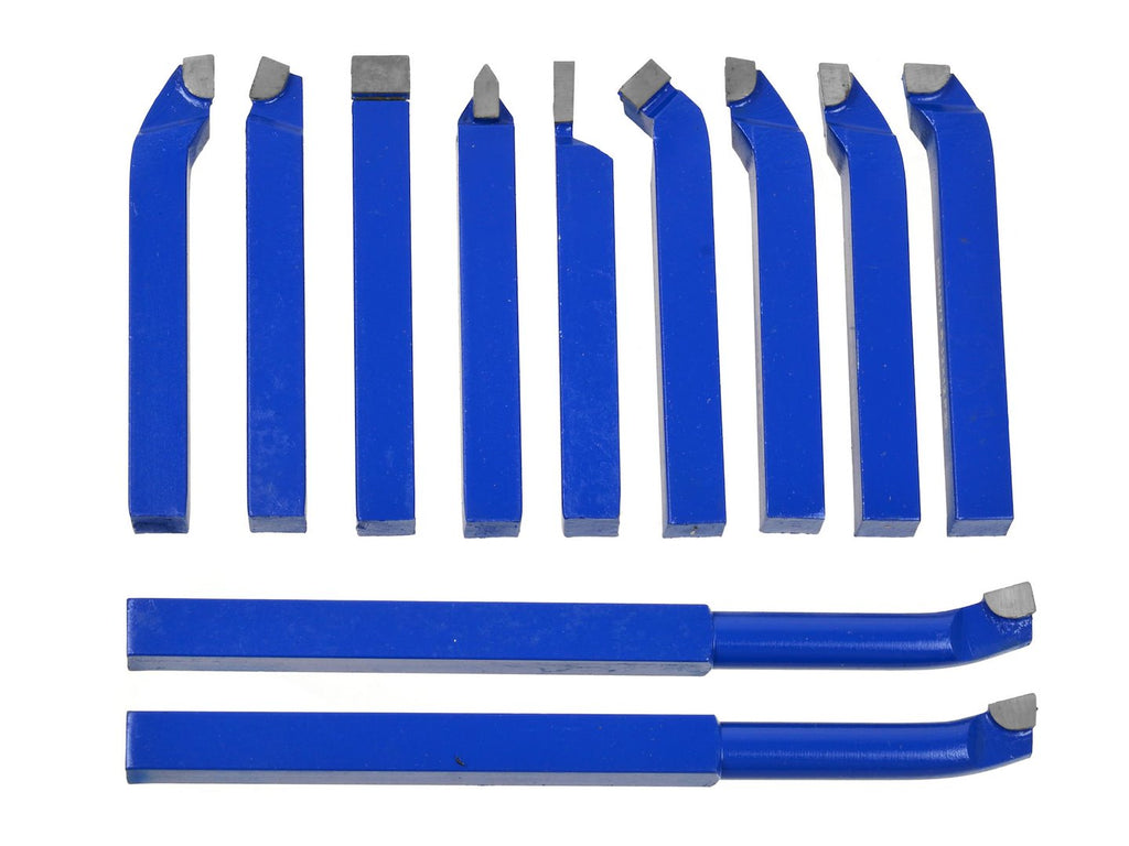 Carbide-Tipped Turning Tool Set, 11 pcs, 12 x 12 mm