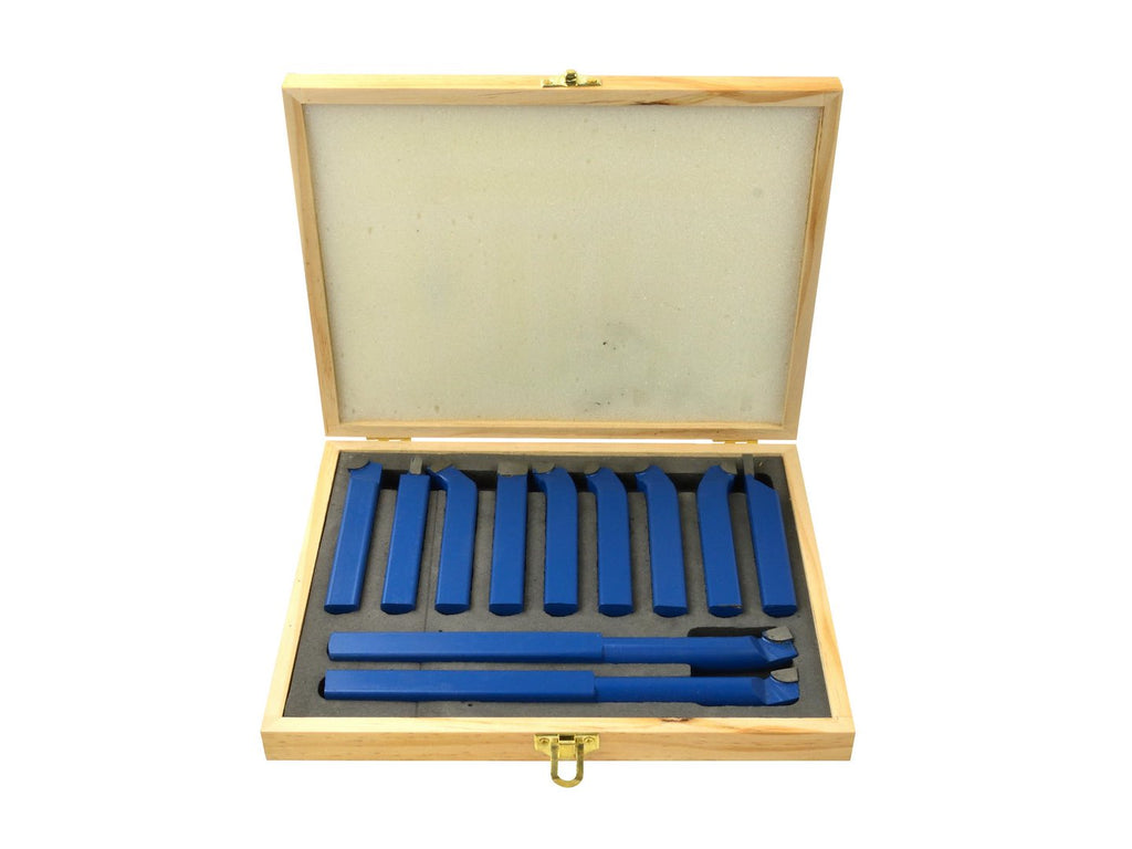 Carbide-Tipped Turning Tool Set, 11 pcs, 16 x 16 mm