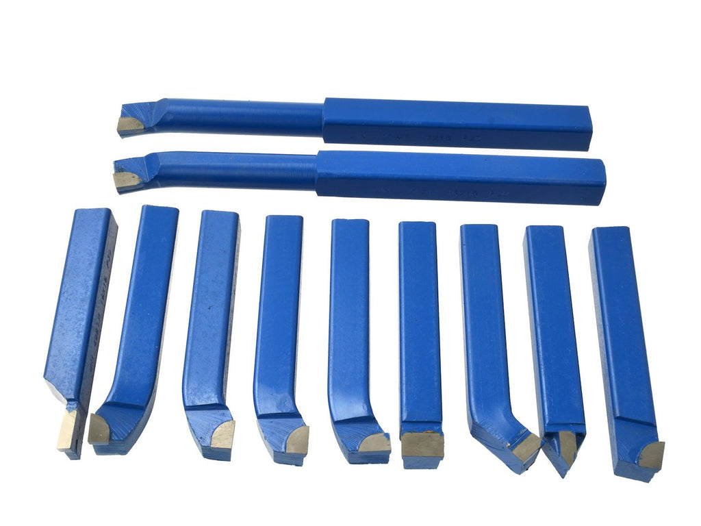 Carbide-Tipped Turning Tool Set, 11 pcs, 16 x 16 mm