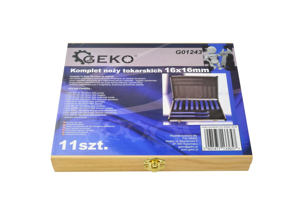 Carbide-Tipped Turning Tool Set, 11 pcs, 16 x 16 mm