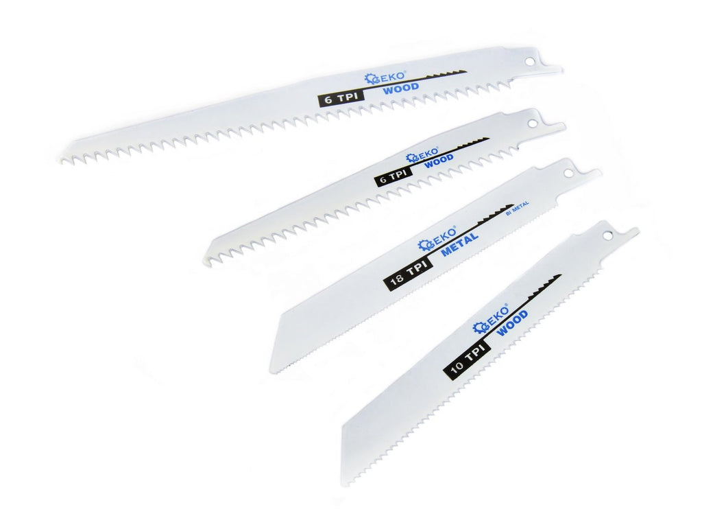 High-Carbon Steel Bi-metal Reciprocating Saw Blade Set, 10 pcs