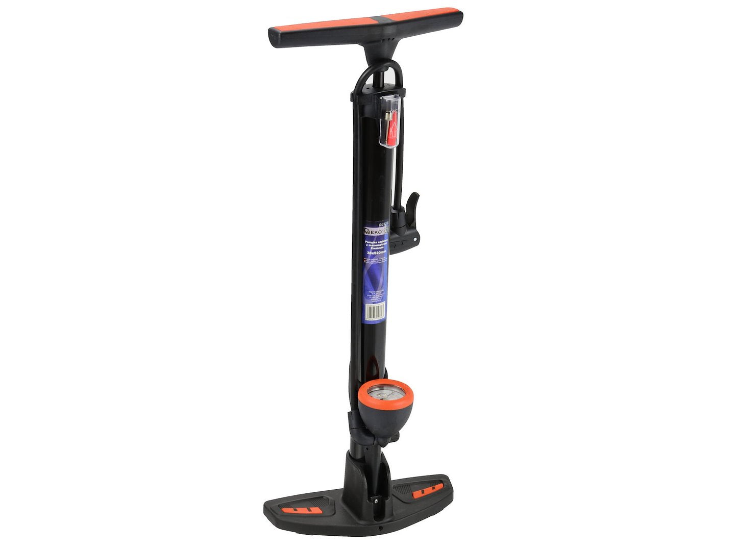 Hand Pump 38 x 525 mm with gauge (steel)