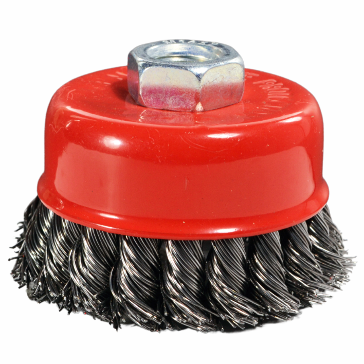 Punutud pöörlev hari M14 75mm metalli puhastamiseks ja lihvimiseks