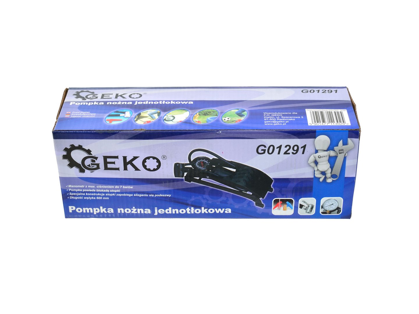 Single-barrel Foot Pump GEKO Profi