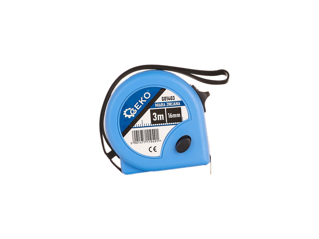 GEKO Measuring Tape 3 m x 16 mm x 0.115 mm (colour: GEKO)