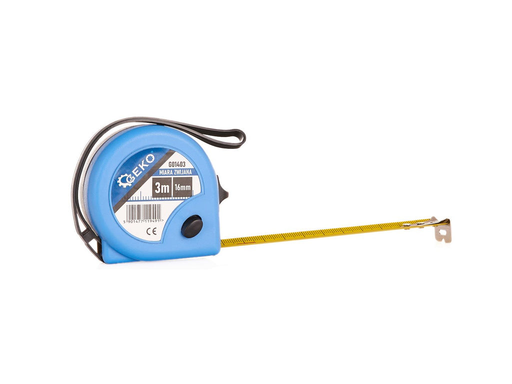 GEKO Measuring Tape 3 m x 16 mm x 0.115 mm (colour: GEKO)